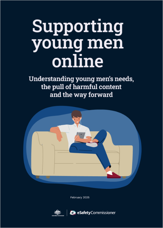 an animated picture a of a young man sitting on a couch with a device